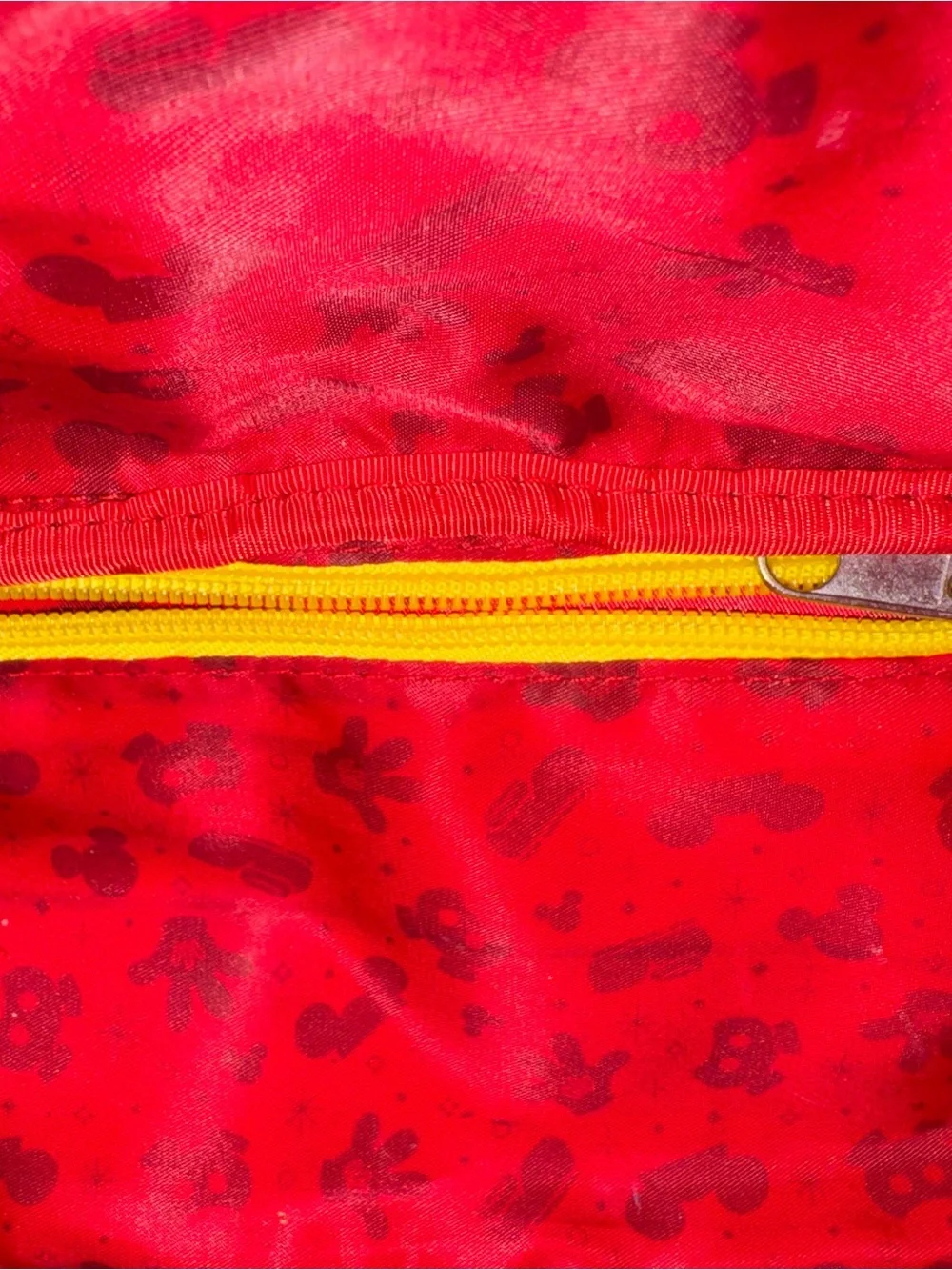 Disney Red and Black Mickey Ear Waist Pack with Yellow Buckle